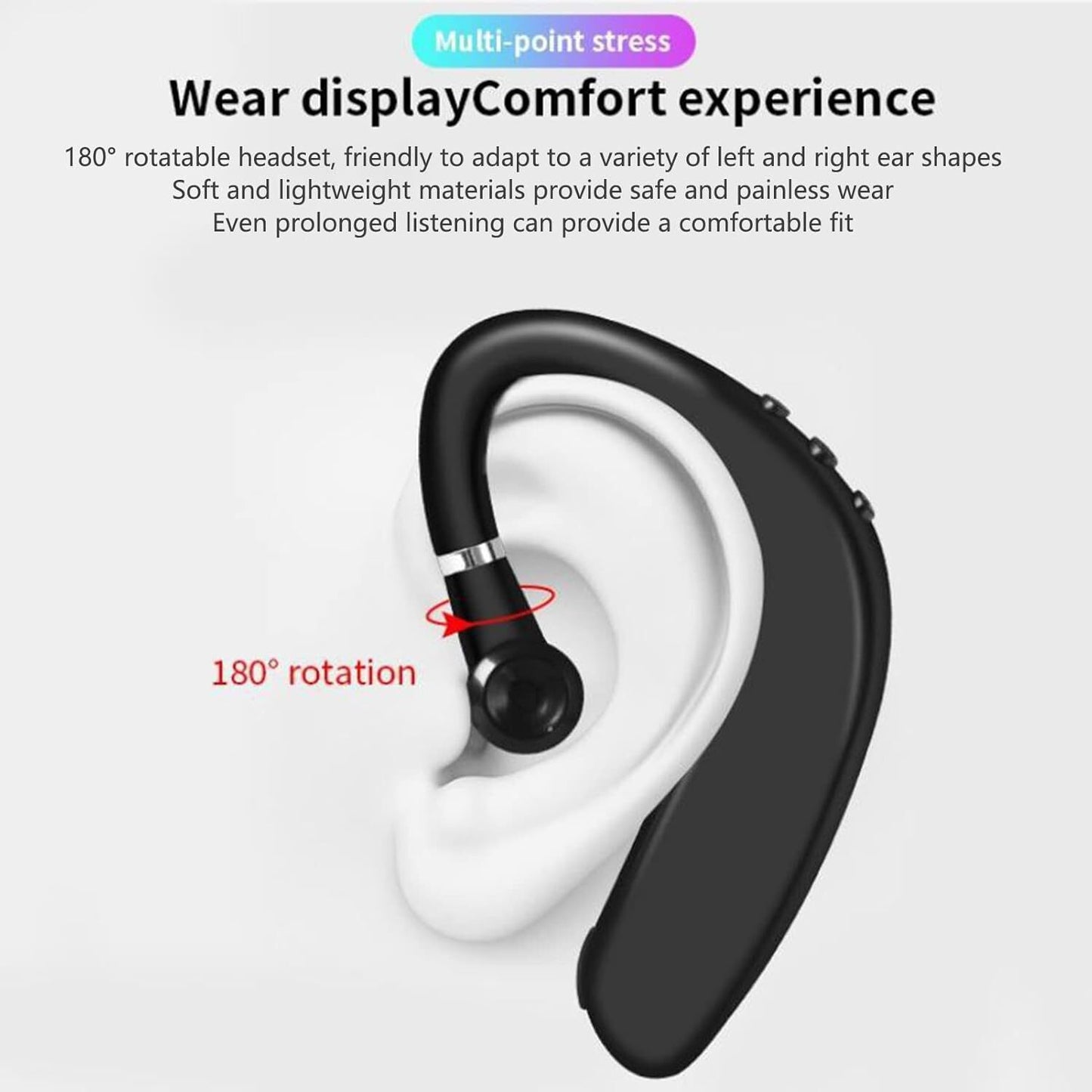 Bluetooth 5.0 Wireless Earpiece Headphones Earbuds Handsfree Headset With Mic UK